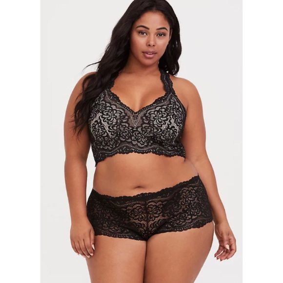 🆕 Torrid Black Lace Racerback Bralette 2X NWT - Picture 4 of 9